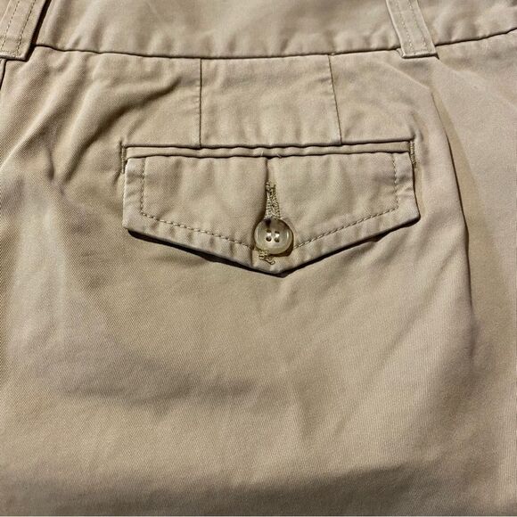 Eddie Bauer Mercer Fit Chino Khaki Shorts Women's Size 12 100% Cotton - Picture 9 of 14